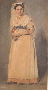 Jean Baptiste Camille  Corot L'Italienne d'Albano en grand costume (mk11) Spain oil painting artist